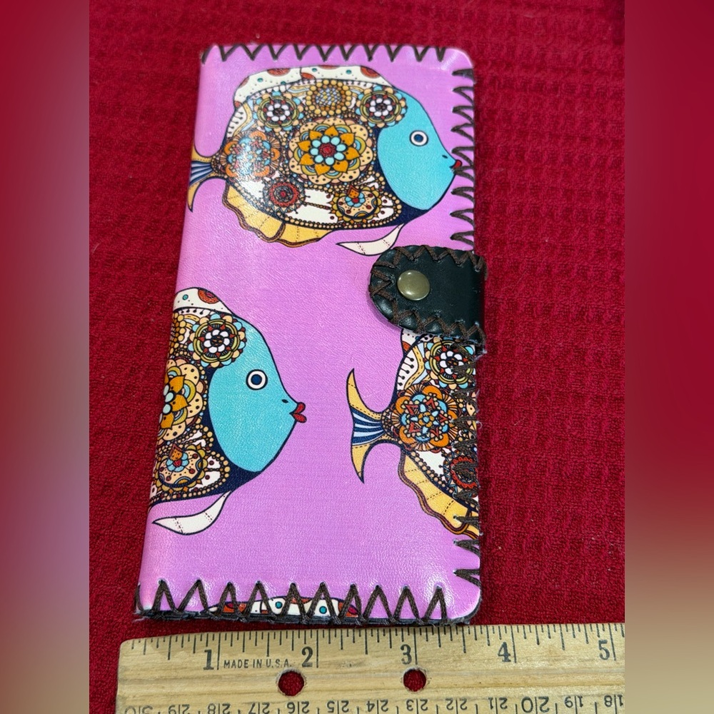Colorful Fish Pattern Wallet handmade - Picture 6 of 6
